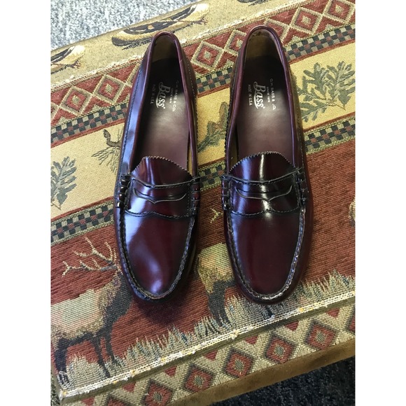 GH Bass Co Mens Leather Penny Loafers Shoes Size 10 D Made in USA - Picture 1 of 12